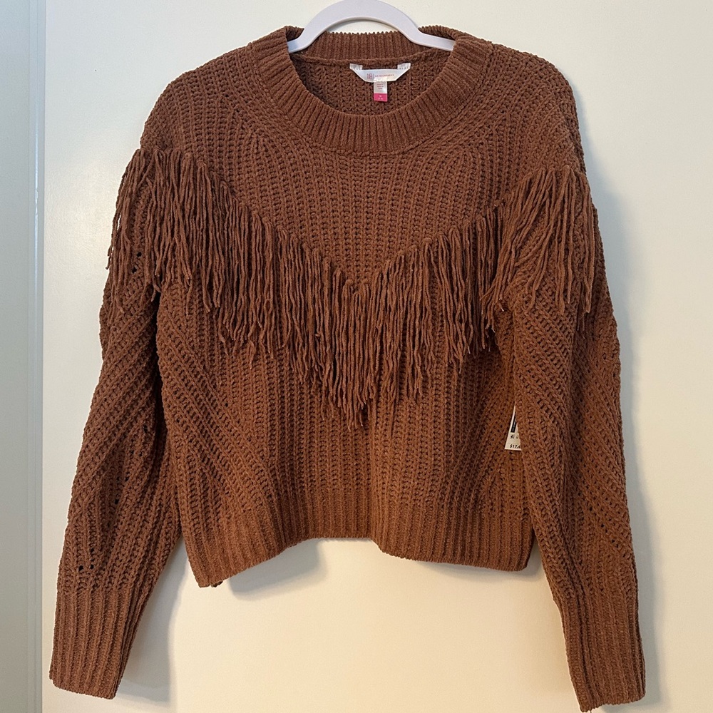 No Boundaries fringe sweater size M